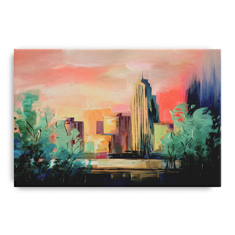Tulsa Midtown Scenery Front - Canvas Wall Art