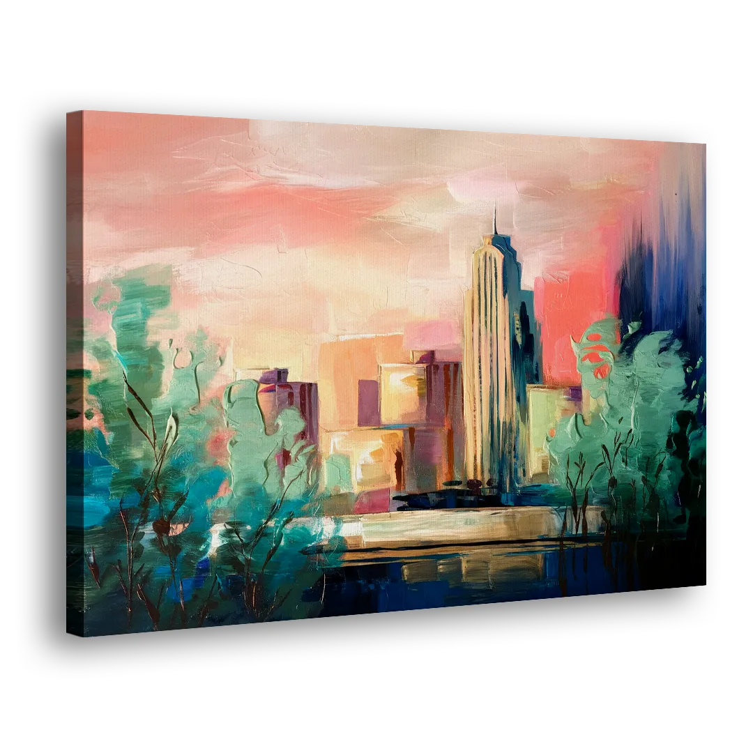 Tulsa Midtown Scenery Side - Canvas Wall Art