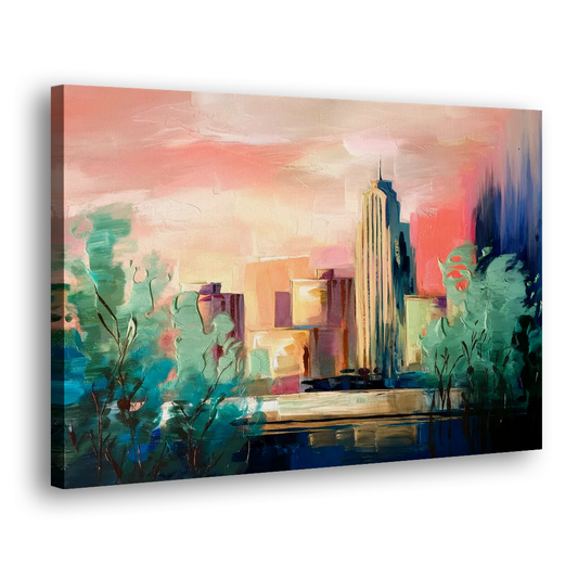 Tulsa Midtown Scenery Side - Canvas Wall Art
