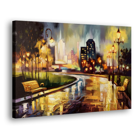 Tulsa Night Lights - Canvas Wall Art