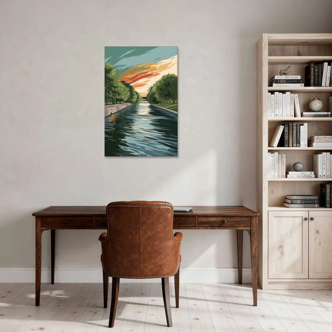 Tulsa Riverfront Views - Canvas Wall Art - Office - 24x36