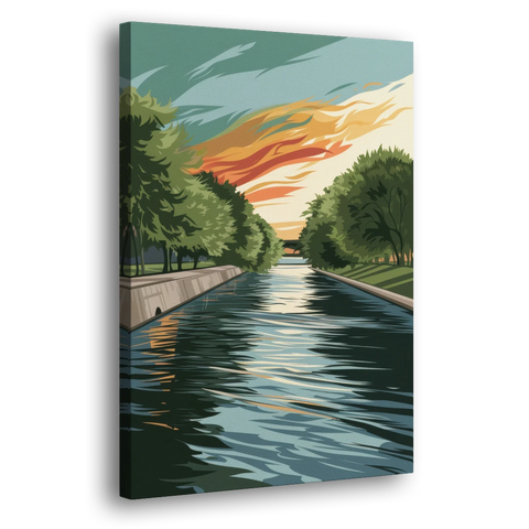 Tulsa Riverfront Views - Canvas Wall Art - Side