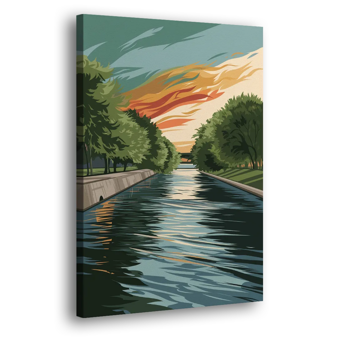 Tulsa Riverfront Views Side - Canvas Wall Art