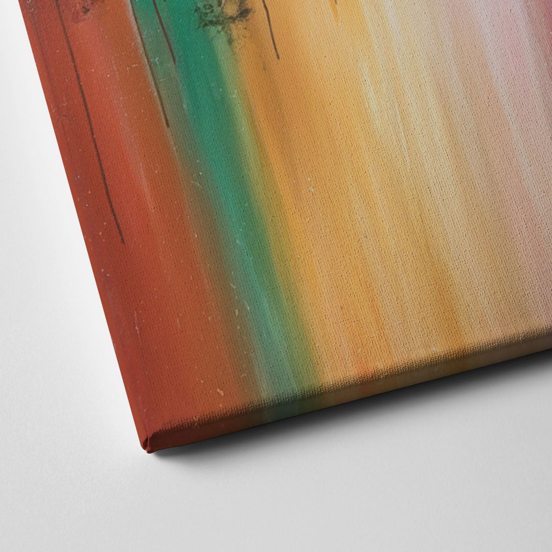 Tulsa Skyline Sunset Canvas Close Up