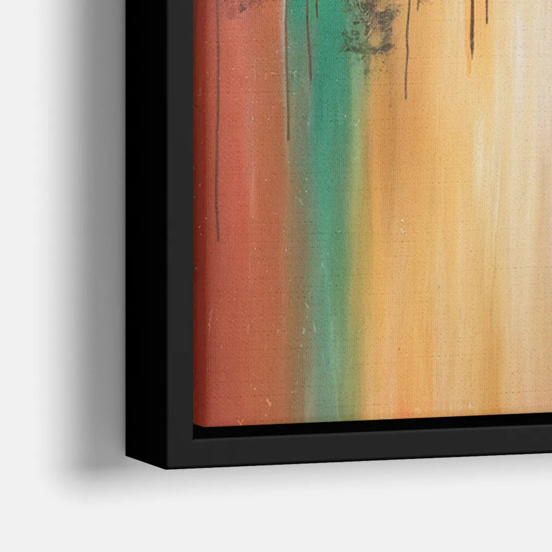 Tulsa Skyline Sunset - Close-Up Black Frame Canvas