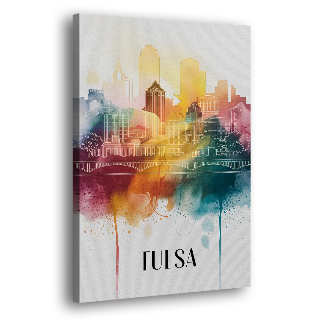 Tulsa Urban Charm Side - Canvas Wall Art
