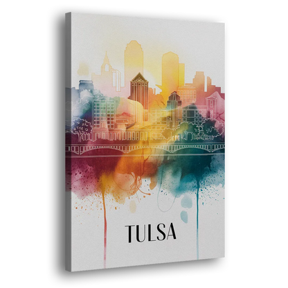 Tulsa Urban Charm Side - Canvas Wall Art