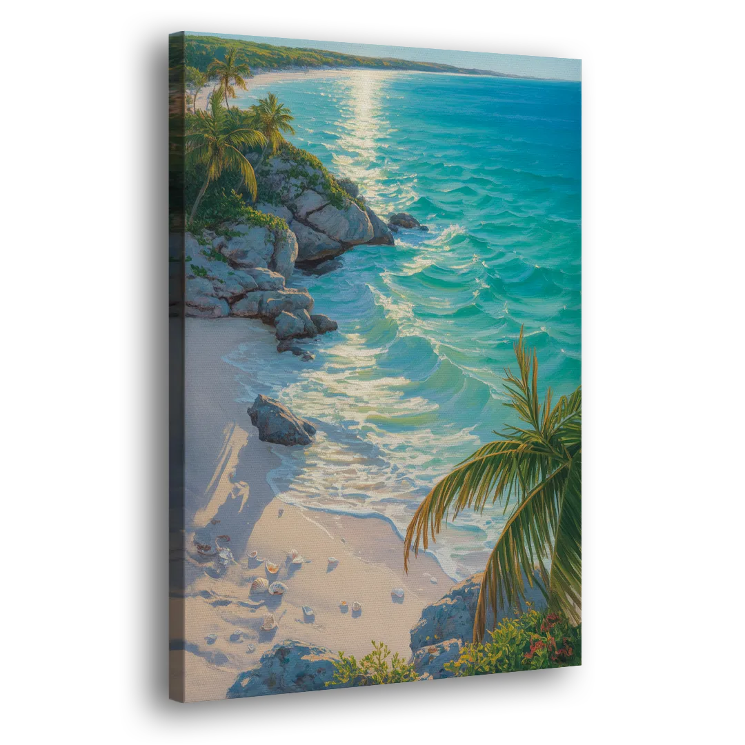 Tulum Beach Turquoise Side - Canvas Wall Art