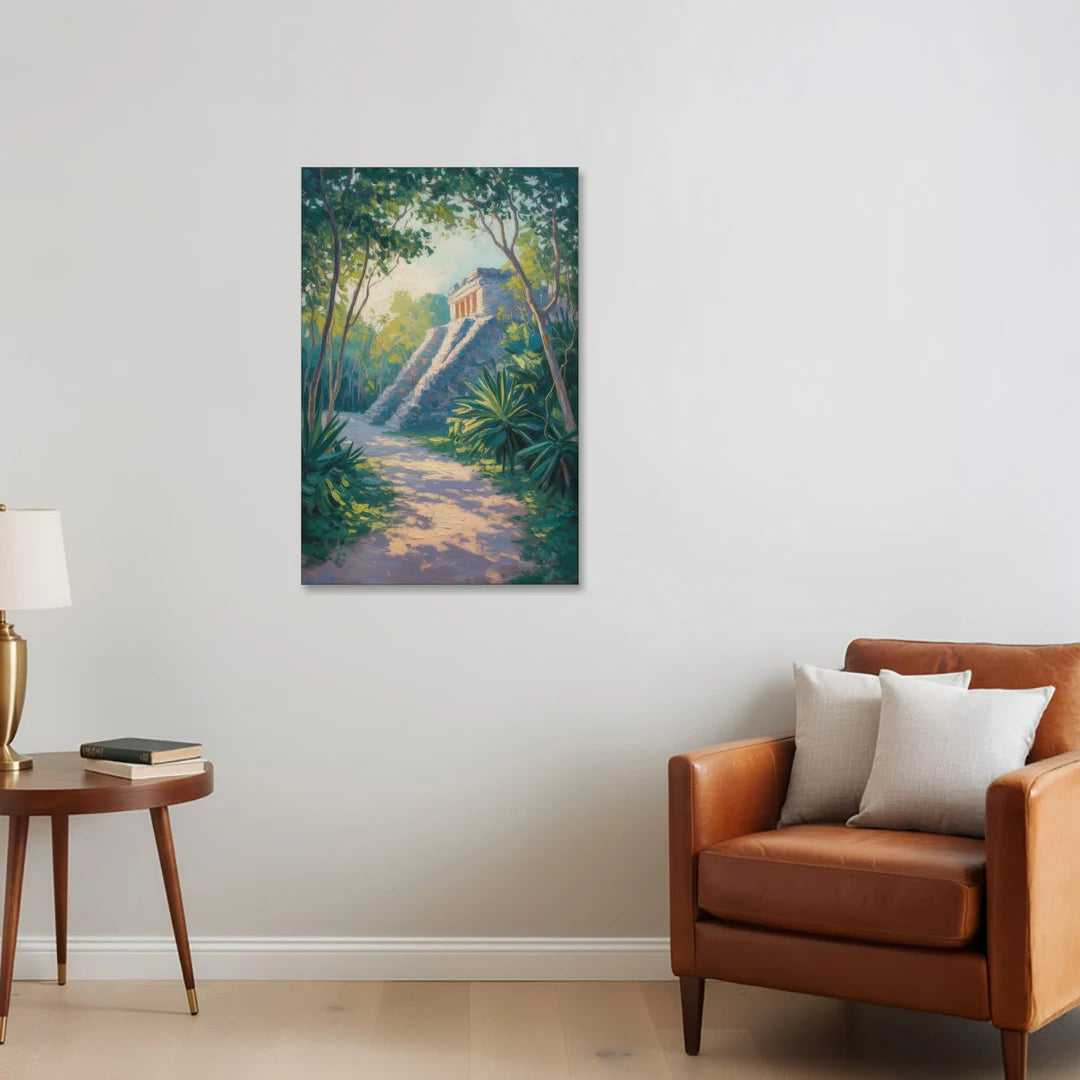 Tulum Jungle Path - Canvas Wall Art - Sofa - 24x36