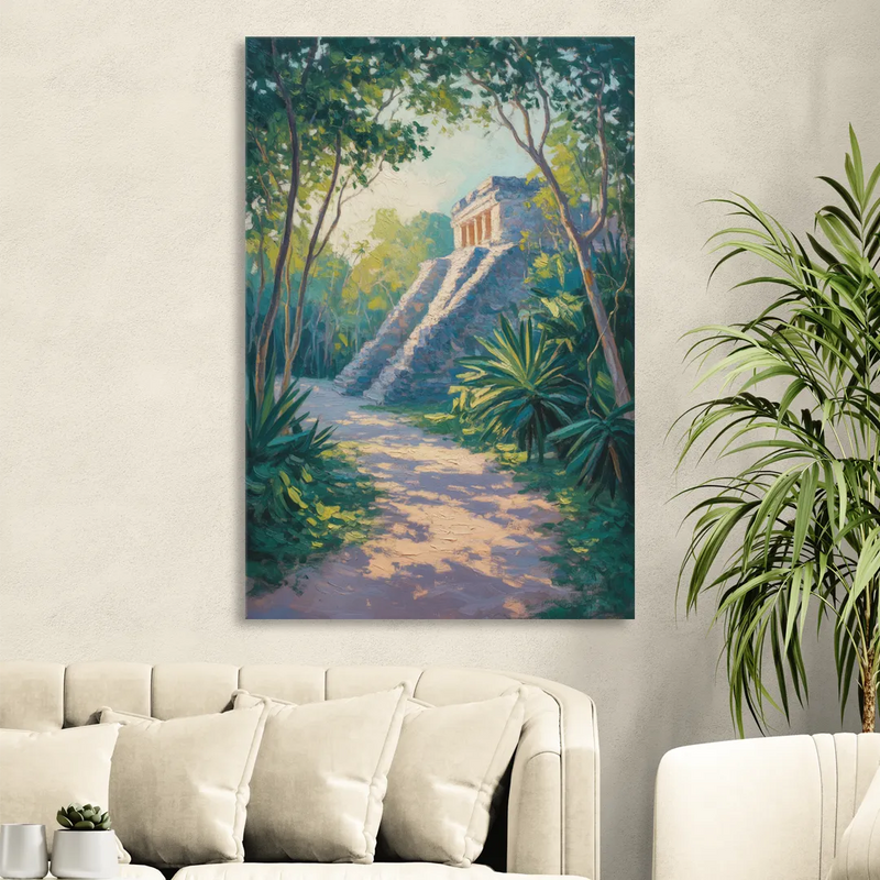 Tulum Jungle Path Sitting Room - Canvas Wall Art