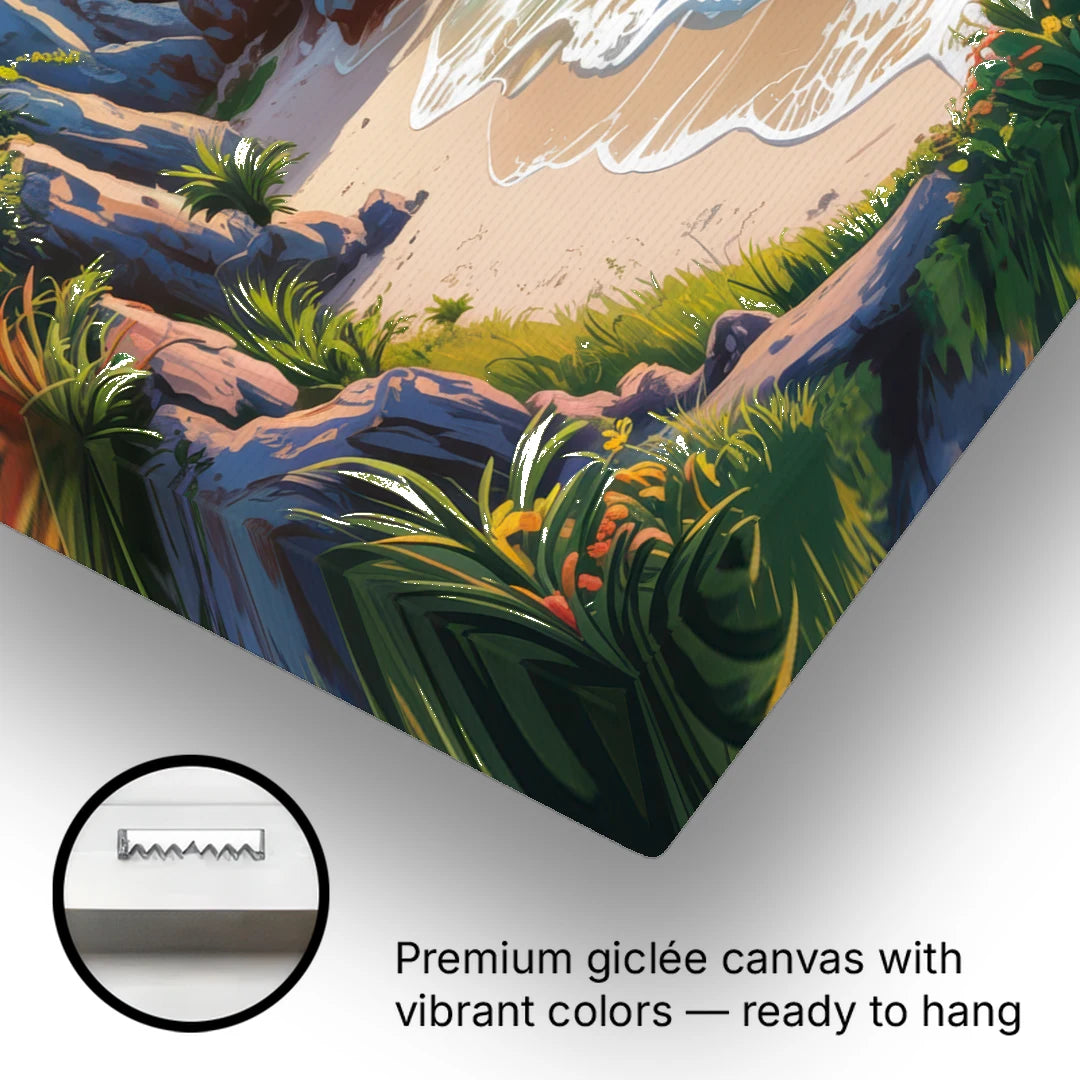 Tulum Sunrise Coast - Canvas Wall Art - Gallery Wrap Corner