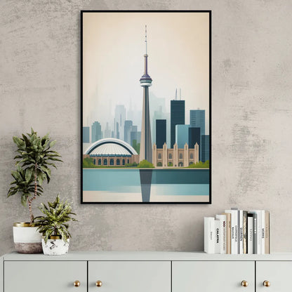 University of Toronto Campus Living Room - Black Canvas Wall Art