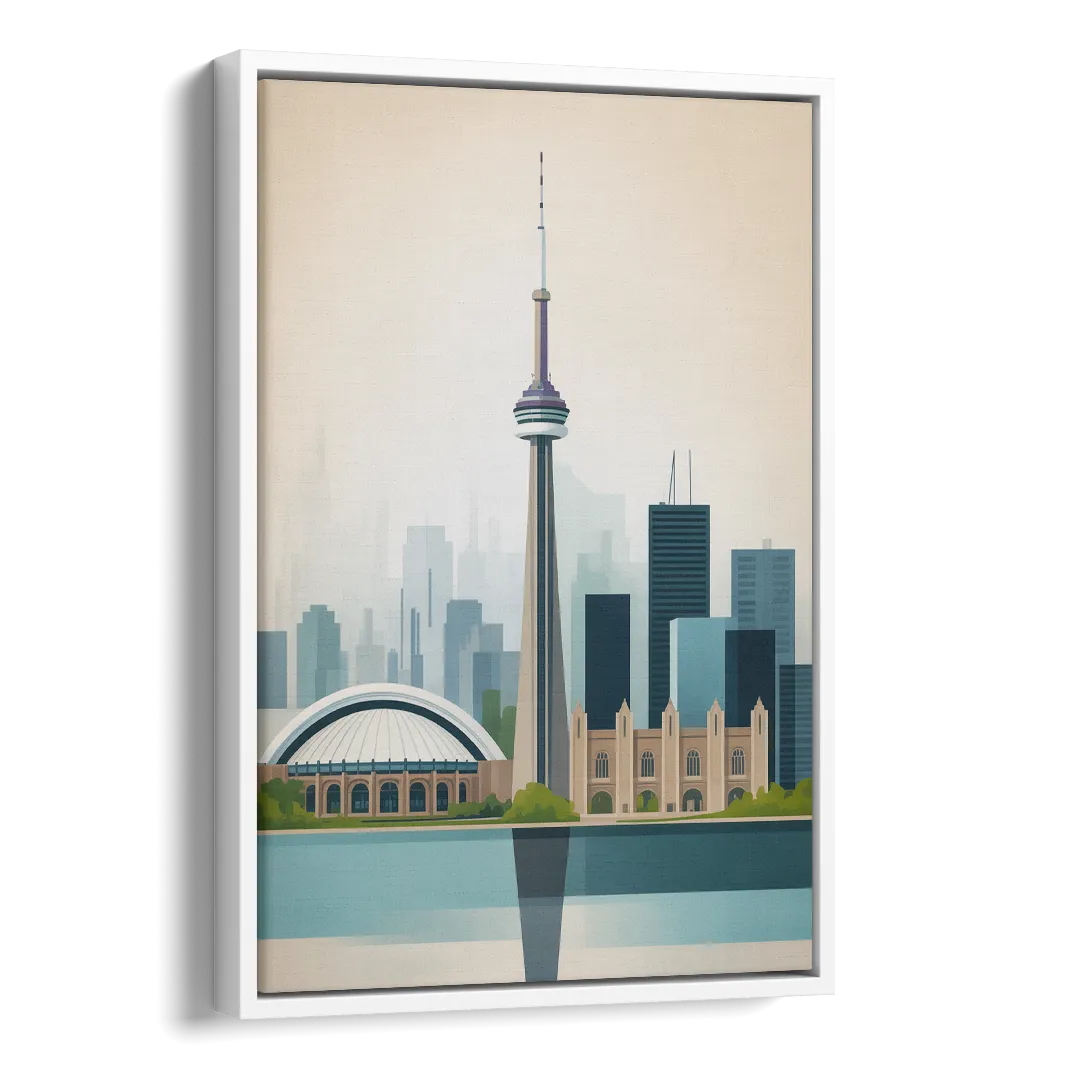 University of Toronto Campus Side - White Canvas Wall Art