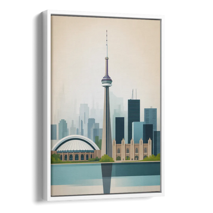 University of Toronto Campus Side - White Canvas Wall Art