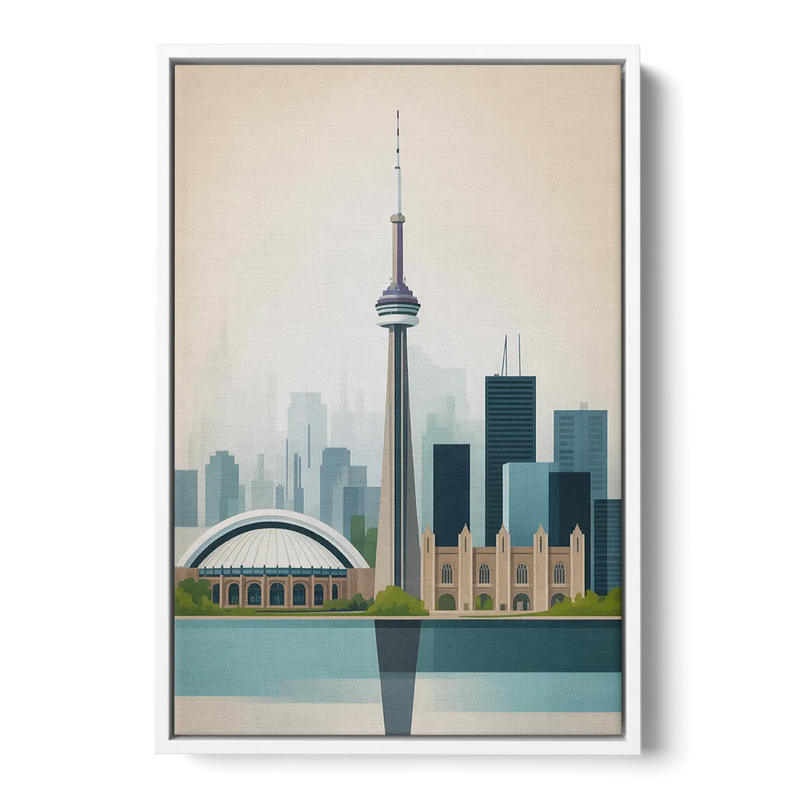 University of Toronto Campus Front - White Canvas Wall Art