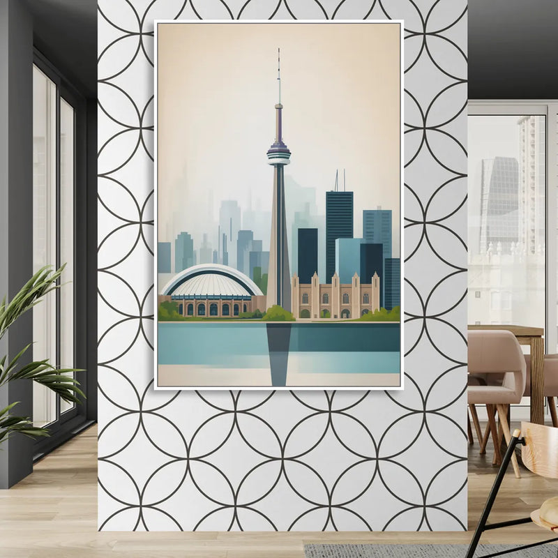 University of Toronto Campus Sitting Room - White Canvas Wall Art