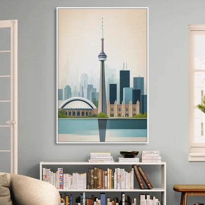 University of Toronto Campus Living Room - White Canvas Wall Art