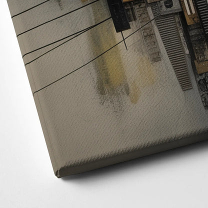 Urban Layers Grey Abstract Canvas Close Up
