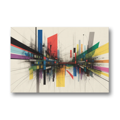 Urban Symphony Colorful Abstract - Canvas Wall Art - Front