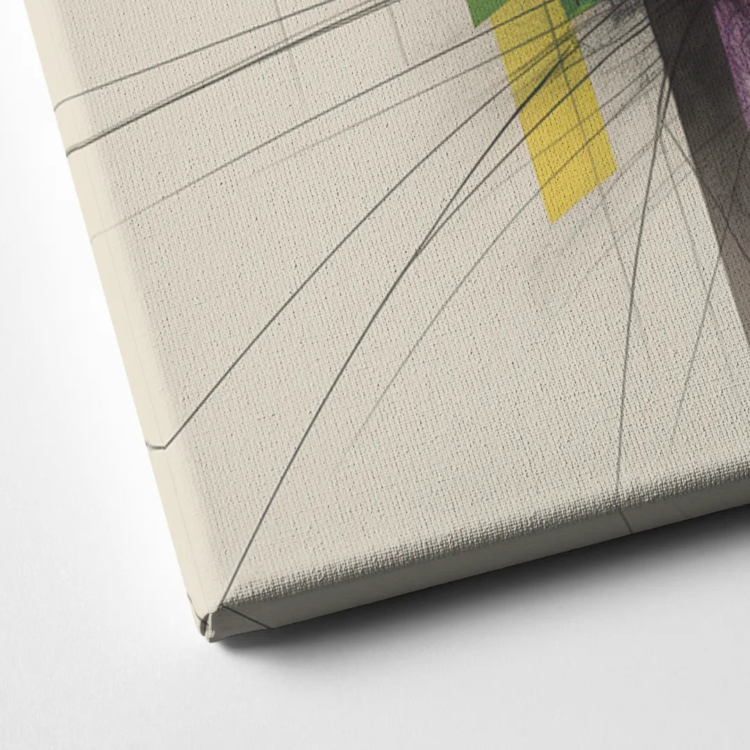 Urban Symphony Colorful Abstract Canvas Close Up