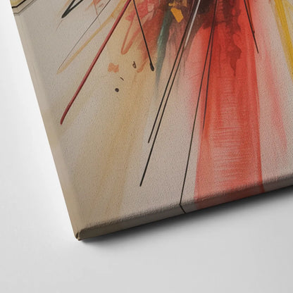 Urban Symphony Red Abstract Canvas Close Up
