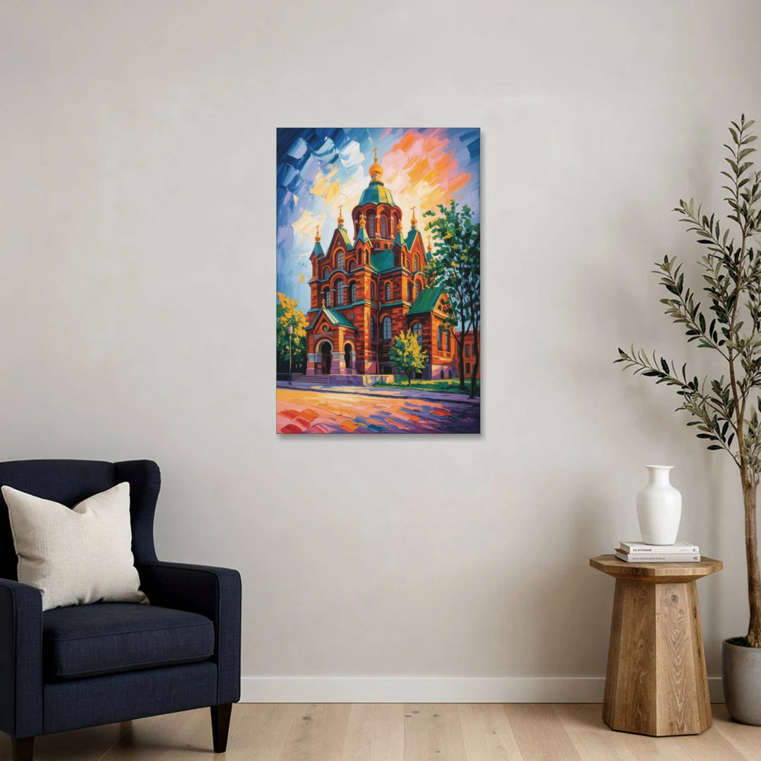 Uspenski Cathedral Charm - Canvas Wall Art - Sofa - 24x36