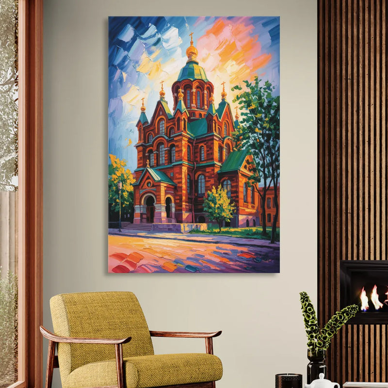 Uspenski Cathedral Charm Living Room - Canvas Wall Art
