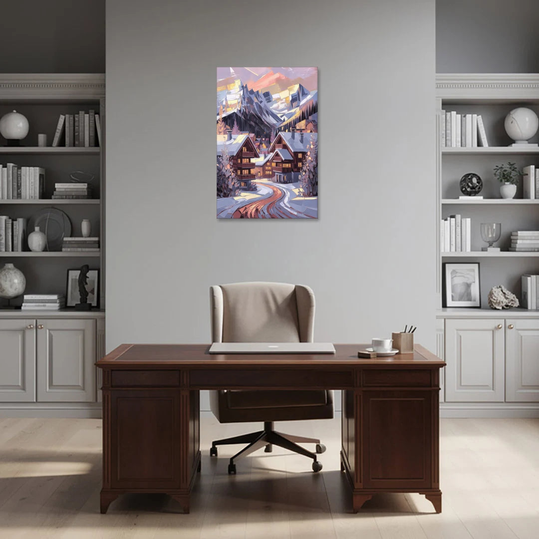 Vail Alpine Village - Canvas Wall Art - Office - 24x36