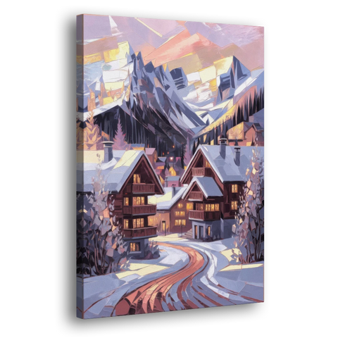 Vail Alpine Village - Canvas Wall Art - Side