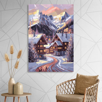 Vail Alpine Village Sitting Room - Canvas Wall Art