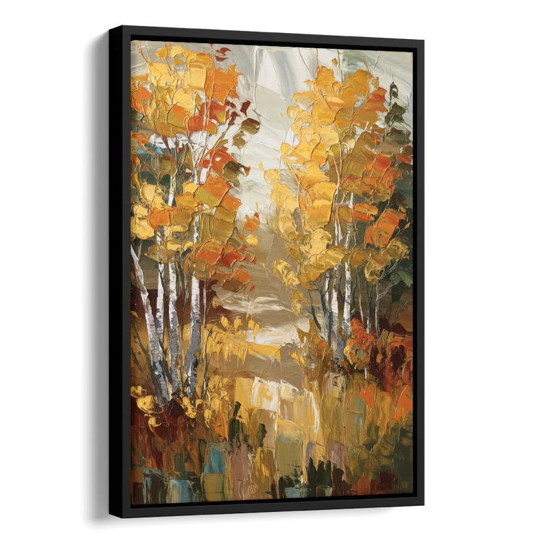 Vail Aspen Forest Side - Black Canvas Wall Art