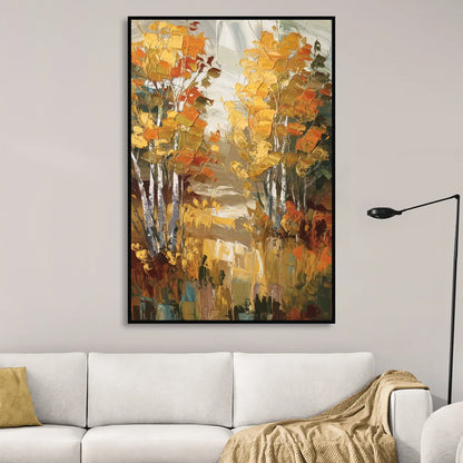 Vail Aspen Forest Living Room - Black Canvas Wall Art