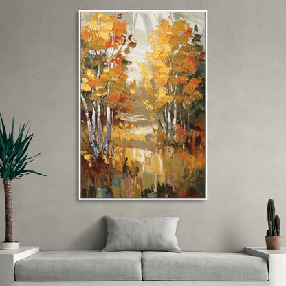 Vail Aspen Forest Living Room - White Canvas Wall Art