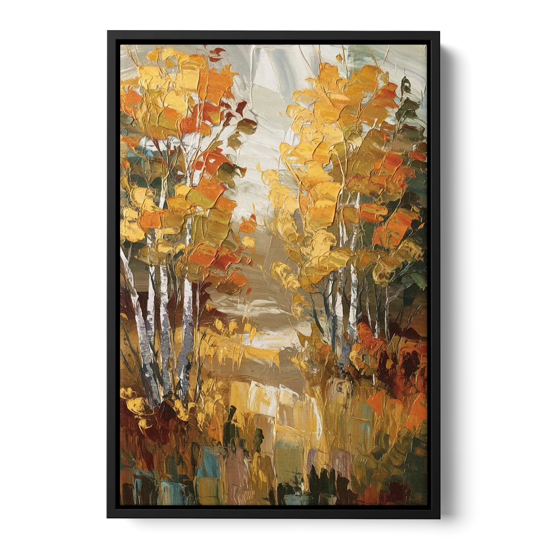 Vail Aspen Forest Front - Black Canvas Wall Art