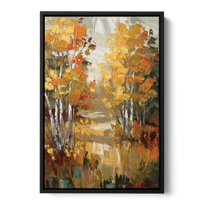 Vail Aspen Forest Front - Black Canvas Wall Art