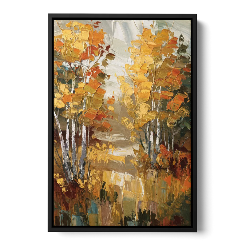 Vail Aspen Forest Front - Black Canvas Wall Art