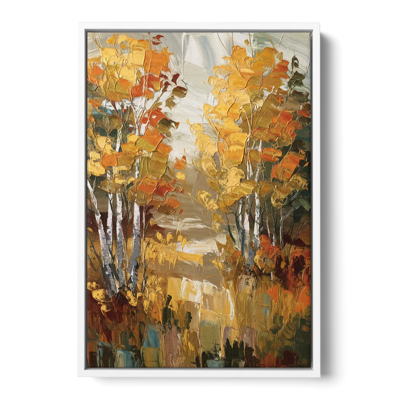 Vail Aspen Forest Front - White Canvas Wall Art
