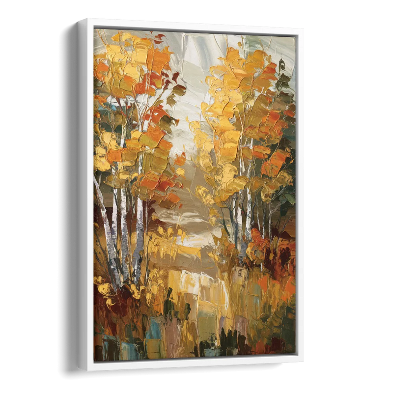 Vail Aspen Forest Side - White Canvas Wall Art