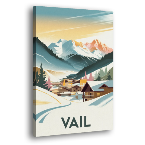 Vail Colorado Charm - Canvas Wall Art - Side