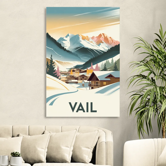 Vail Colorado Charm Living Room - Canvas Wall Art