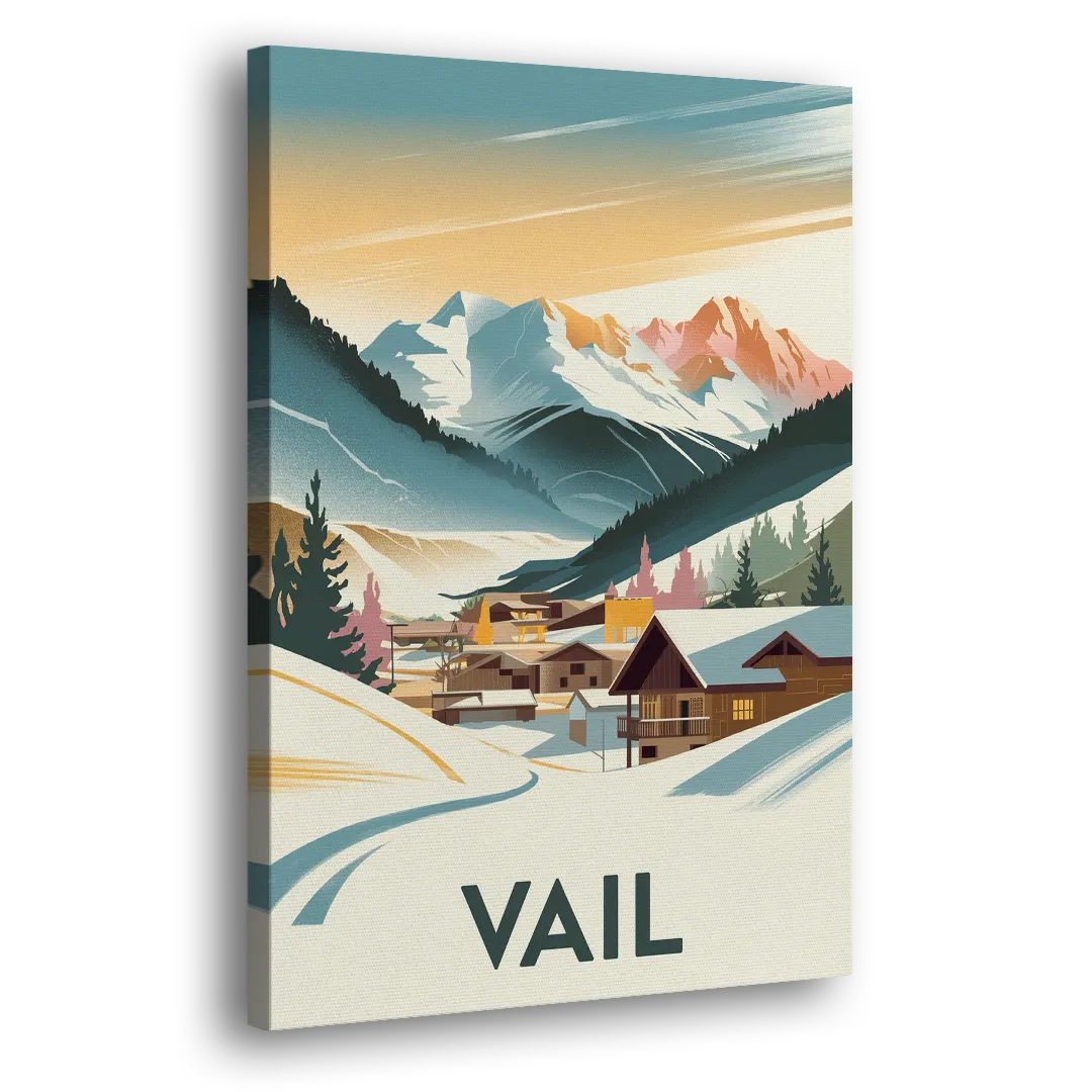 Vail Colorado Charm Side - Canvas Wall Art