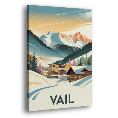Vail Colorado Charm Side - Canvas Wall Art