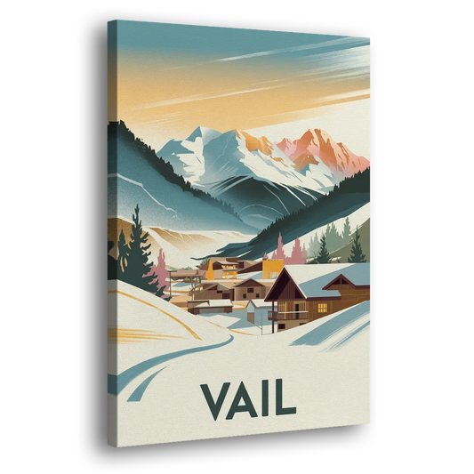 Vail Colorado Charm Side - Canvas Wall Art