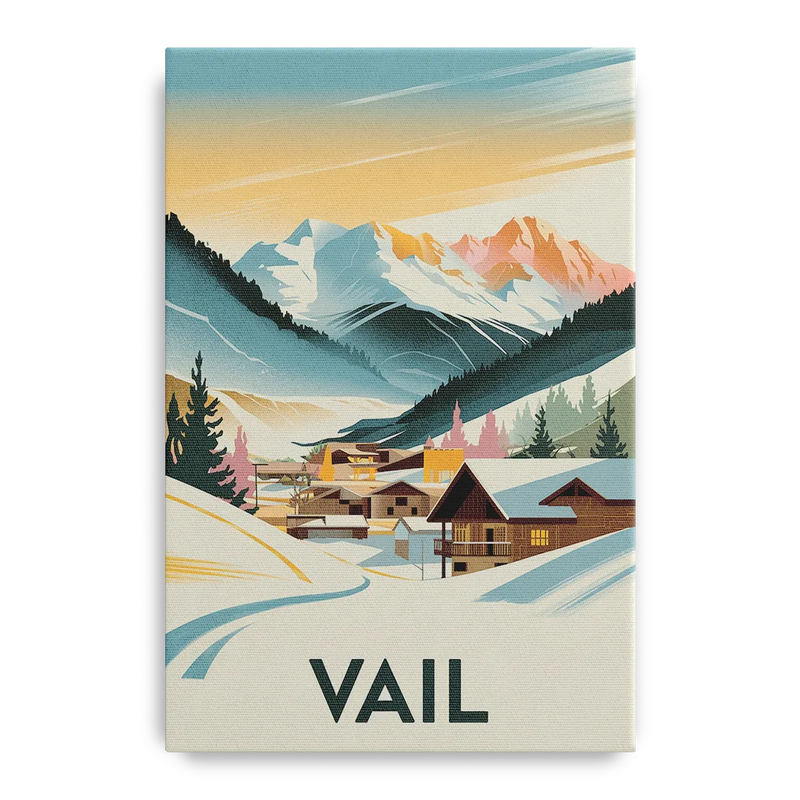 Vail Colorado Charm Front - Canvas Wall Art