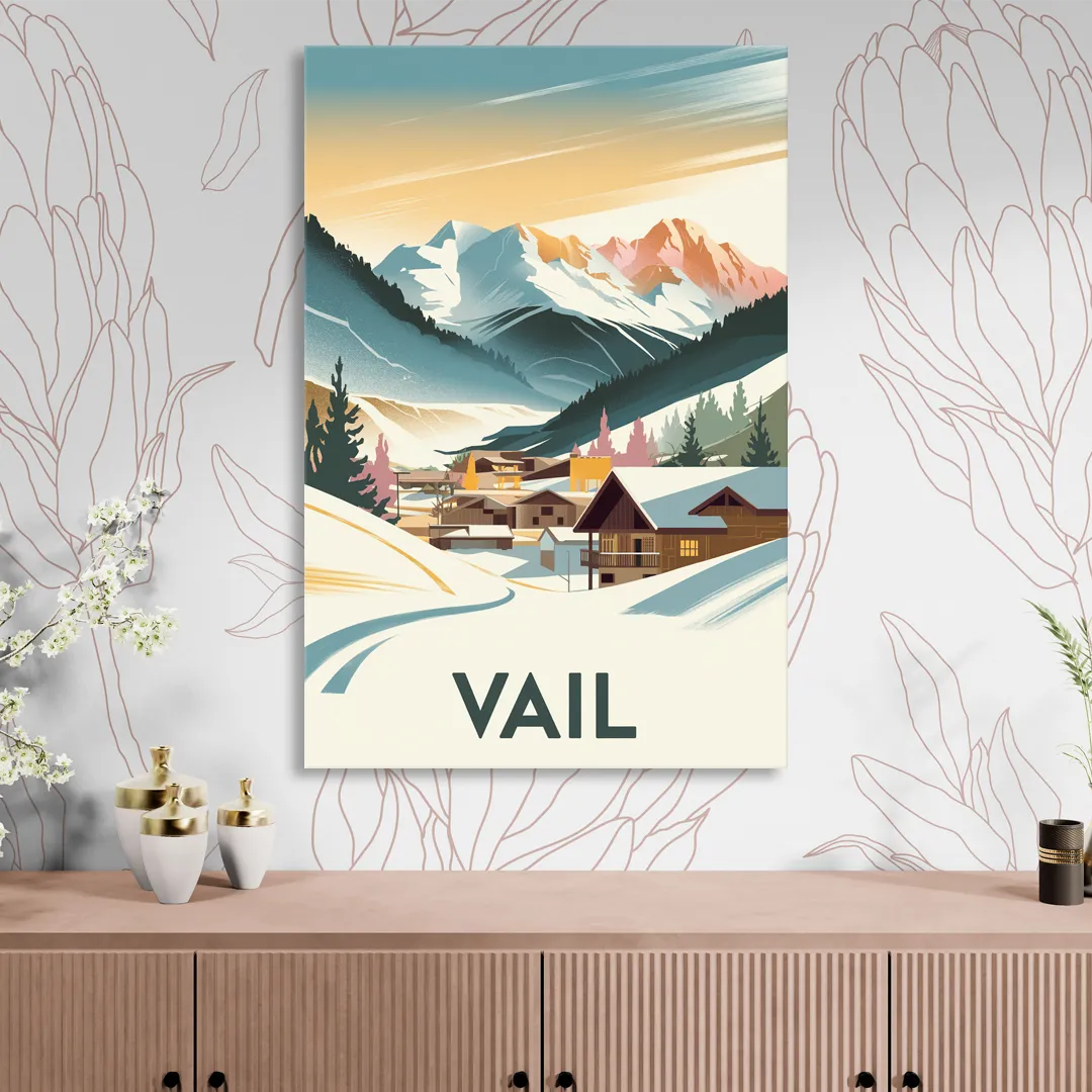 Vail Colorado Charm Sitting Room - Canvas Wall Art