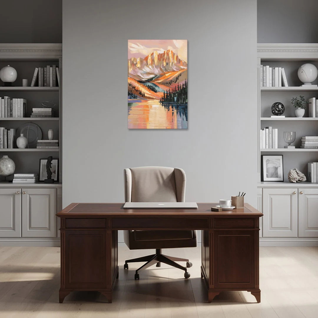 Vail Mountain Sunrise - Canvas Wall Art - Office - 24x36
