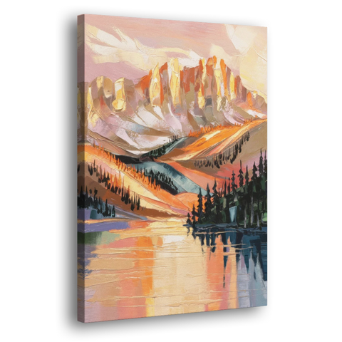Vail Mountain Sunrise - Canvas Wall Art - Side