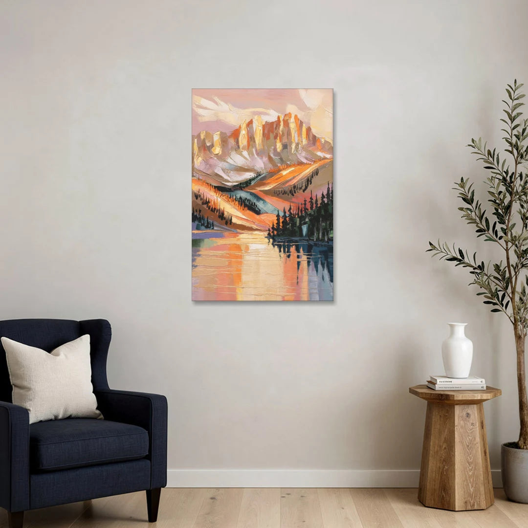 Vail Mountain Sunrise - Canvas Wall Art - Sofa - 24x36