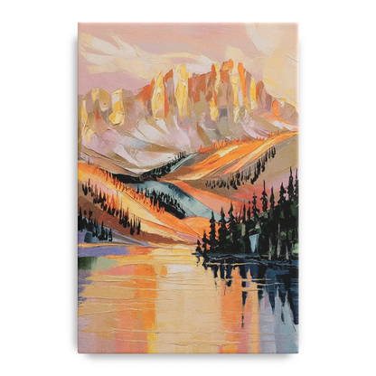 Vail Mountain Sunrise Front - Canvas Wall Art