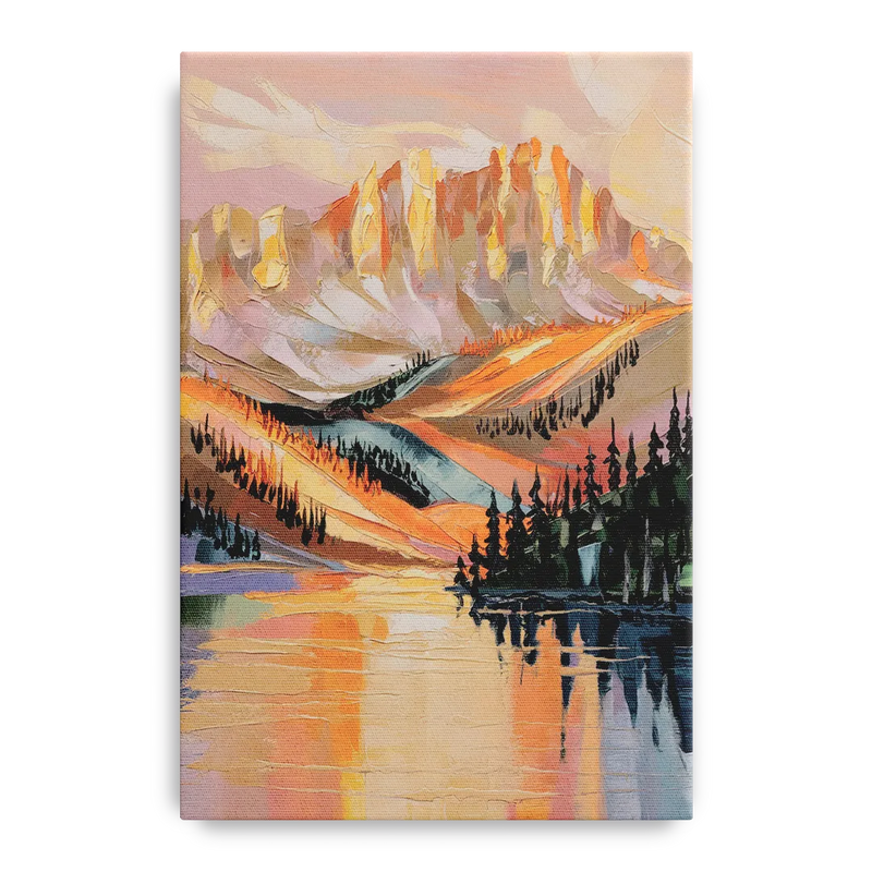 Vail Mountain Sunrise Front - Canvas Wall Art